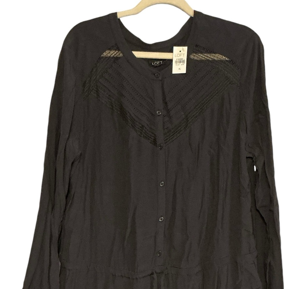 NWT Loft black jumpsuit short size XL - Picture 3 of 10